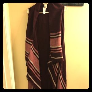 Multi colored duster vest